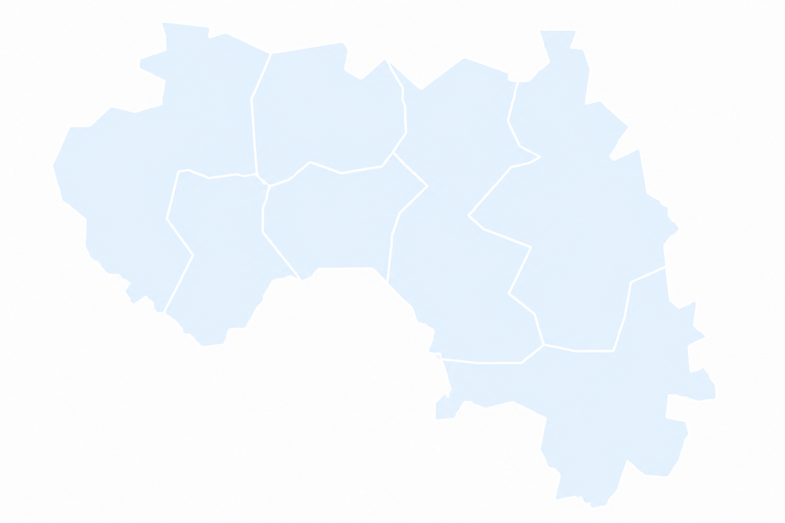 Guinea map for Guinée HealthLink pilot network